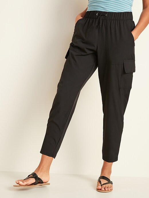 Image number 4 showing, High-Waisted StretchTech Cargo Ankle Pants