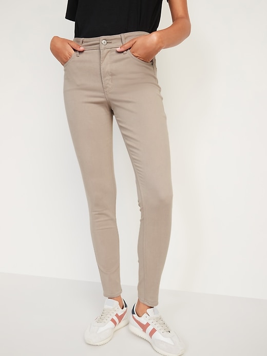 Image number 5 showing, Mid-Rise Rockstar Super Skinny Sateen Jeans for Women