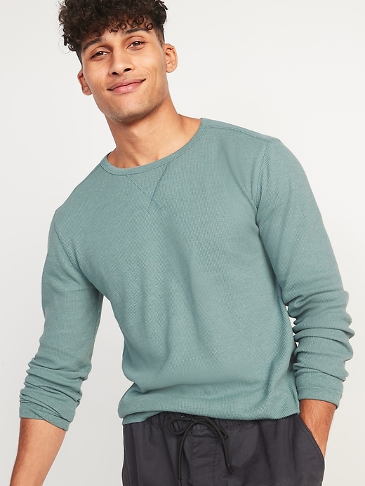 Image number 1 showing, Thermal-Knit Long-Sleeve T-Shirt