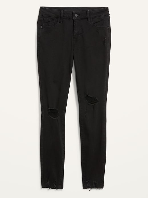 Image number 4 showing, Mid-Rise Raw-Edge Rockstar Ankle Jeans for Women 