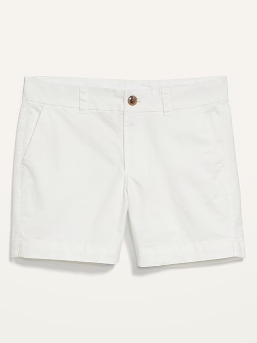 Image number 3 showing, Mid-Rise Twill Everyday Shorts for Women - 5-inch inseam