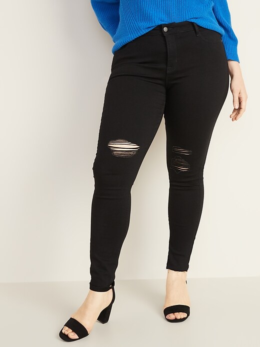 Image number 1 showing, Mid-Rise Raw-Edge Rockstar Ankle Jeans for Women 
