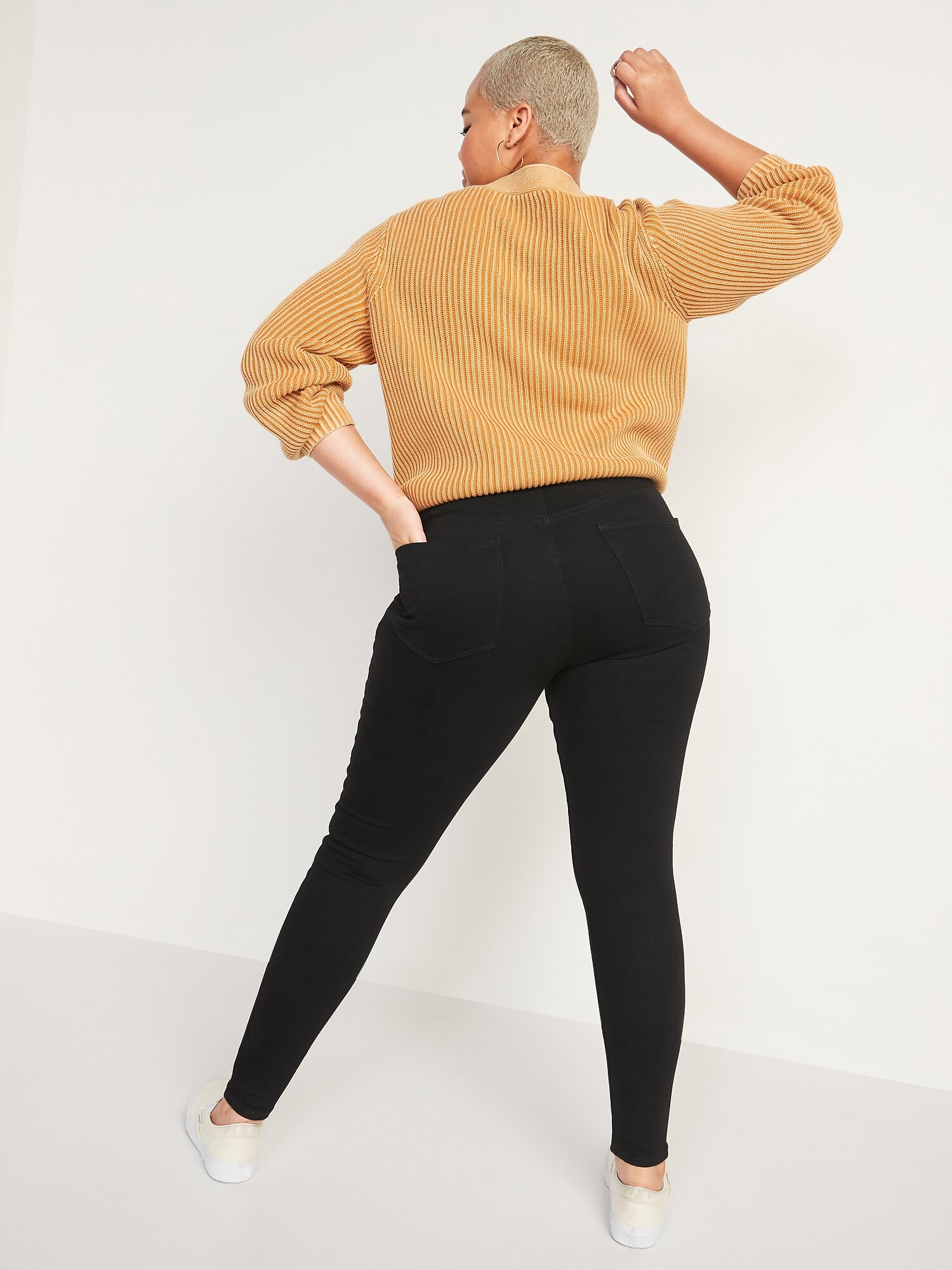 womens black skinny jeggings