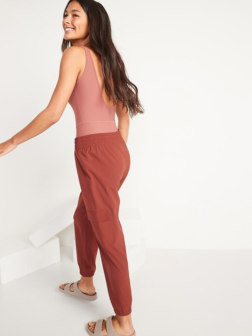 Image number 6 showing, High-Waisted StretchTech Cargo Joggers