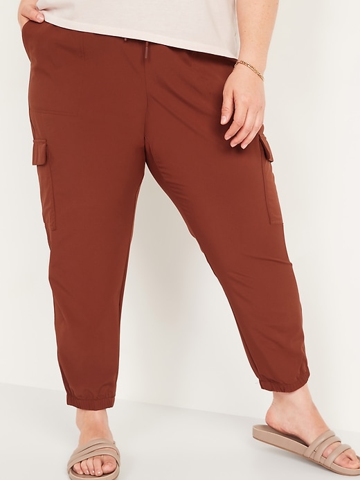 Image number 7 showing, High-Waisted StretchTech Cargo Joggers