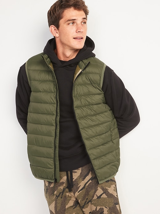 View large product image 1 of 1. Water-Resistant Narrow-Channel Puffer Vest