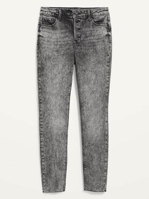 Image number 4 showing, High-Waisted Button-Fly Rockstar Super Skinny Ankle Jeans For Women