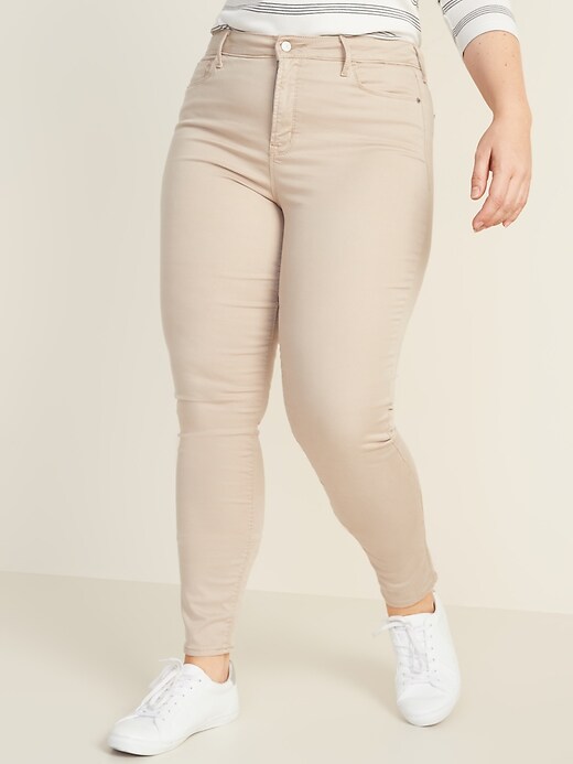 Image number 1 showing, High-Waisted Sateen Rockstar Super Skinny Jeans for Women