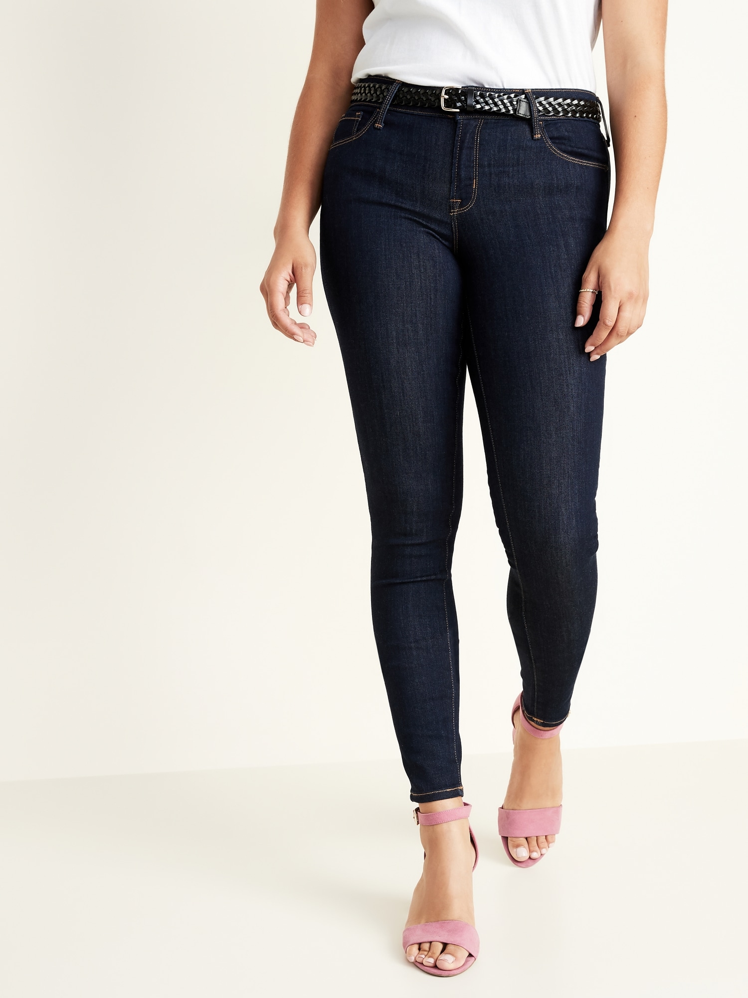 Women's dark hot sale wash jeans