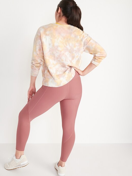 Image number 2 showing, High-Waisted PowerSoft Rib-Paneled 7/8-Length Leggings for Women