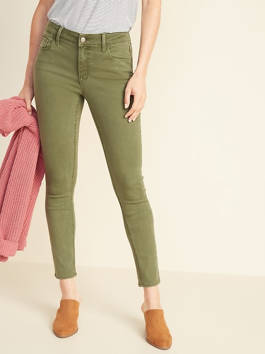 Image number 3 showing, Mid-Rise Pop-Color Rockstar Super Skinny Jeans for Women
