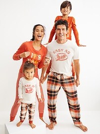 View large product image 4 of 4. Matching Thanksgiving Gender-Neutral Snug-Fit Pajama Set For Kids