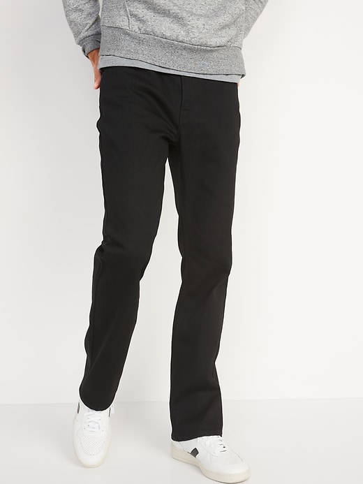Image number 1 showing, Straight Built-In Flex Black Jeans