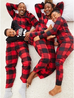 Gender-Neutral Matching Plaid Flannel Pajama Set For Kids | Old Navy