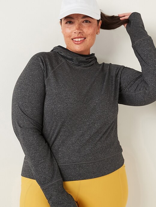 Image number 7 showing, CozeCore Cropped Performance Hoodie for Women