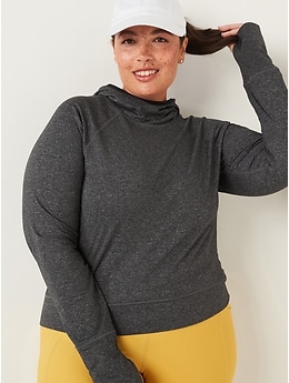 CozeCore Cropped Performance Hoodie for Women