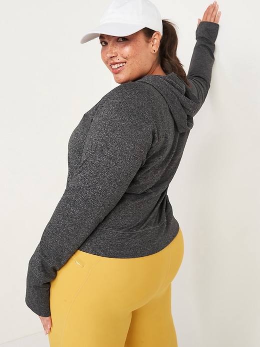 Image number 8 showing, CozeCore Cropped Performance Hoodie for Women