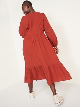 Red Flare Sleeve Midi Dress - 4XL - Ontinva in 2024  Midi dress with  sleeves, Red flare, Women's evening dresses