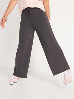 Cozy-Knit Wide-Leg Sweatpants for Girls 