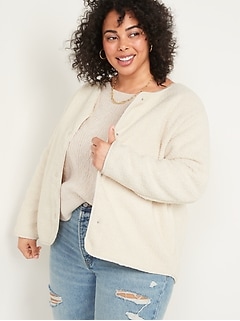 old navy plus size women's coats & jackets