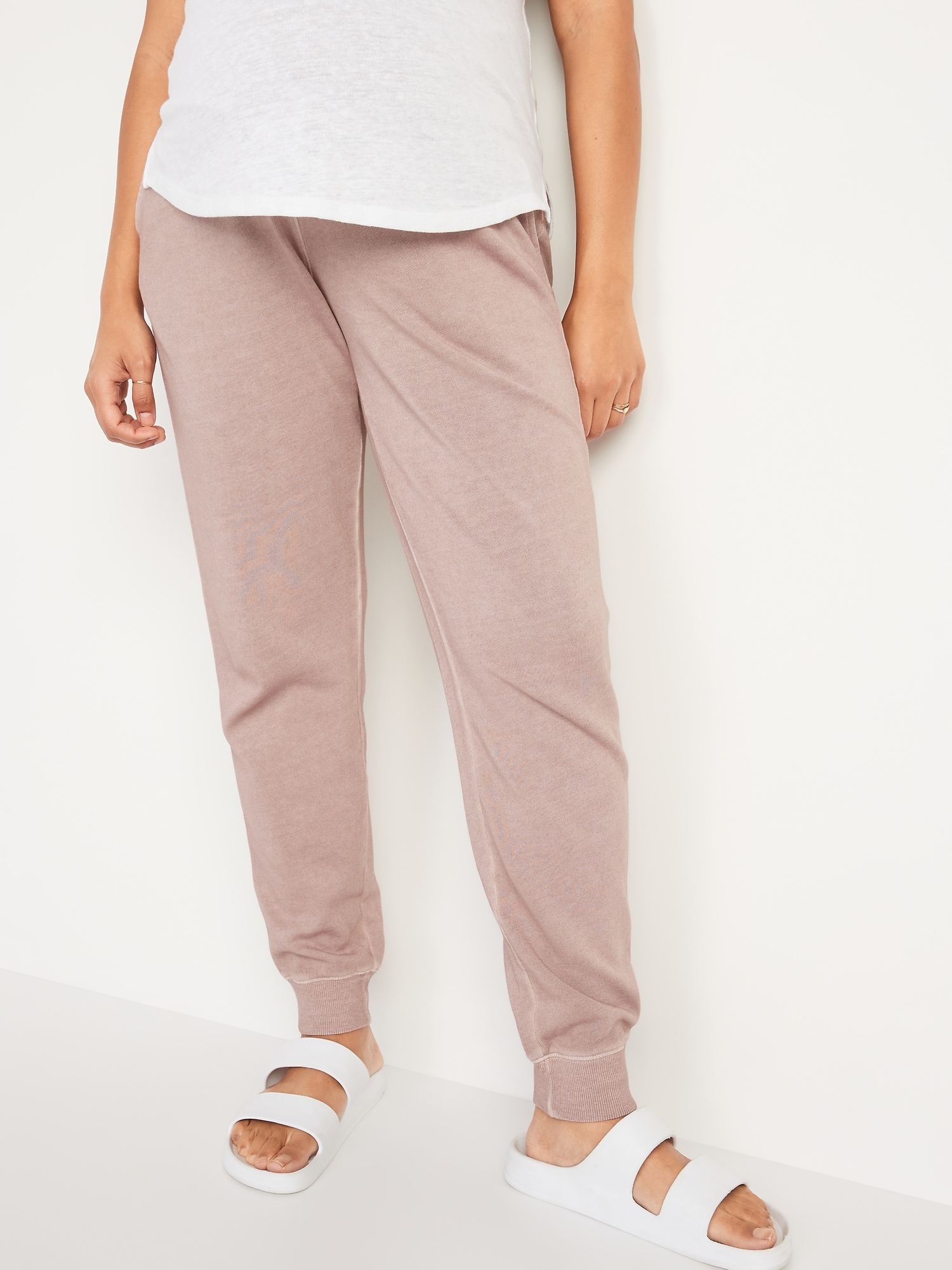 Maternity RolloverWaist Vintage Jogger Sweatpants Old Navy