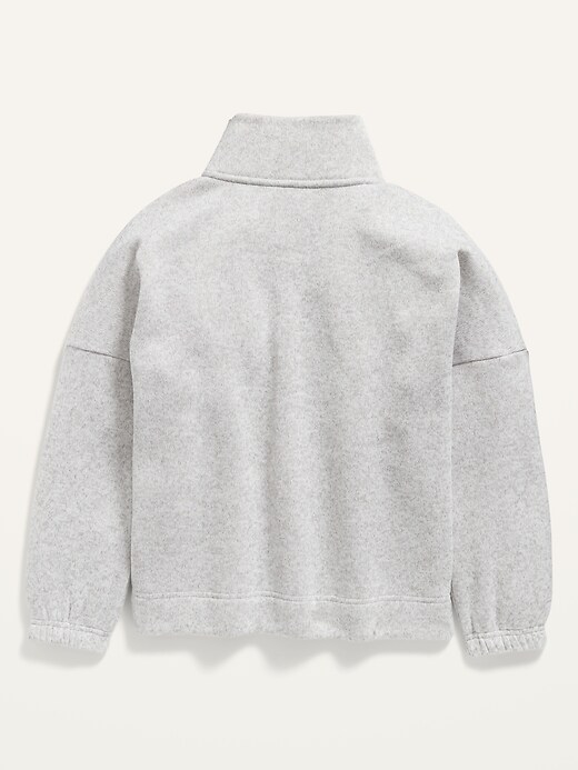 Buy SMENG Women's Oversized Half Zip Sweatshirts Long Sleeve Pullover 1/4  Zipper Collar Fleece Sweater Tops, 1-black, Small at