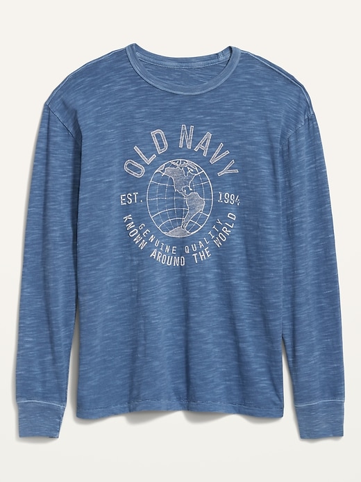 View large product image 1 of 1. Vintage Garment-Dyed Logo-Graphic Long-Sleeve T-Shirt