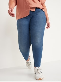 Mid-Rise Plus-Size Super Skinny Ankle Jeans