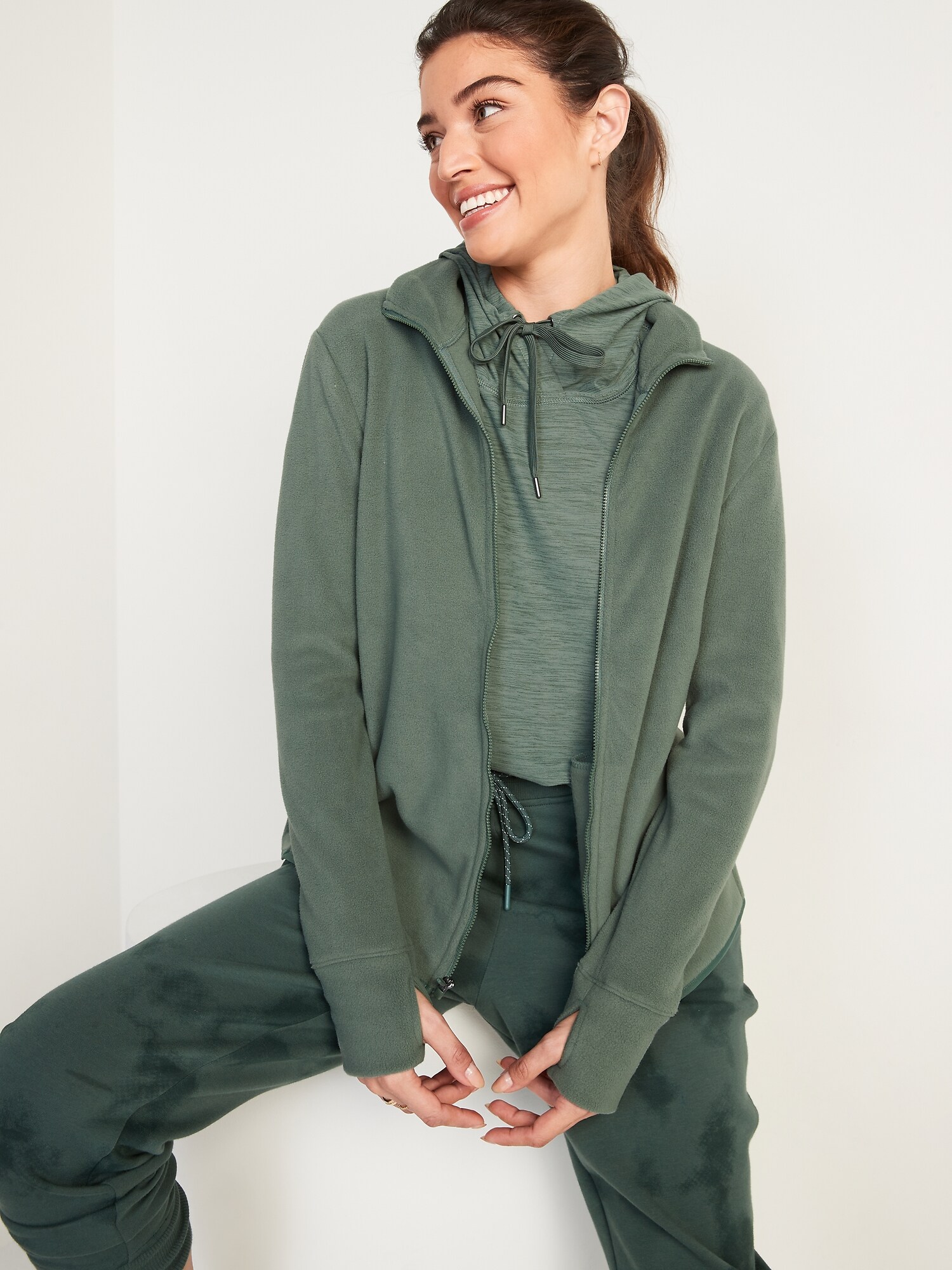 old navy microfleece zip up