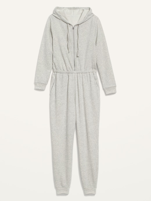 Image number 4 showing, Hooded Front-Zip Jumpsuit for Women