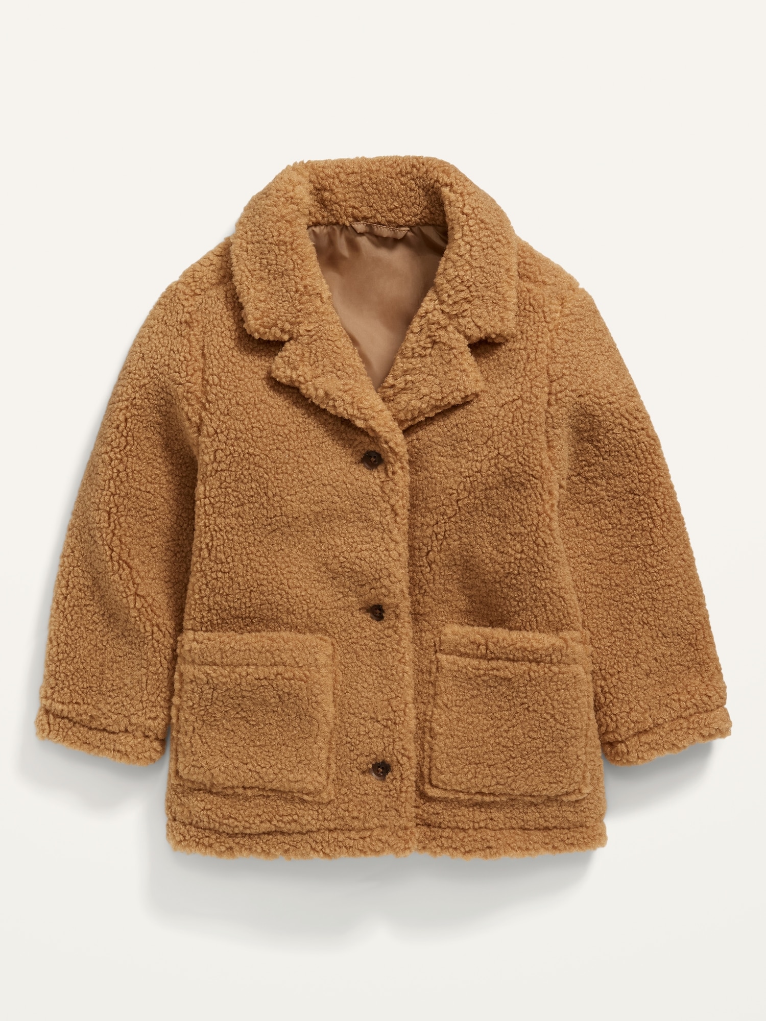 Manteau boutonn l avant en sherpa pour Toute petite fille Old