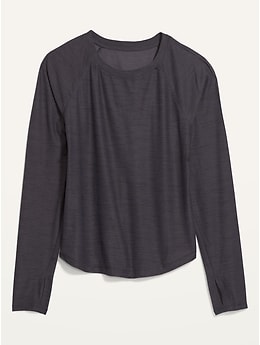 Long-Sleeve Breathe ON Slub-Knit T-Shirt for Women