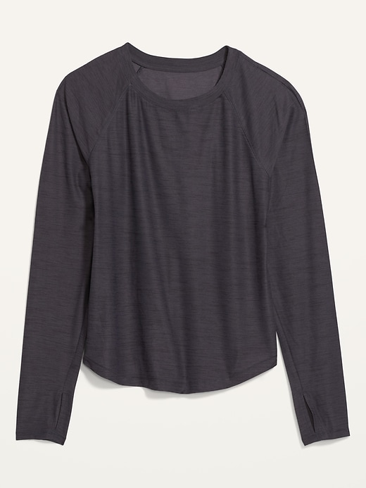 Image number 2 showing, Long-Sleeve Breathe ON Slub-Knit T-Shirt for Women
