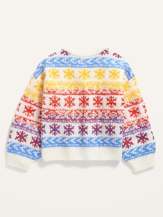 View large product image 2 of 2. Cozy Fair Isle Space-Dye Sweater for Girls