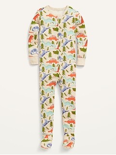 Unisex Sleep & Play 2-Way-Zip Footed Pajama One-Piece for Toddler & Baby