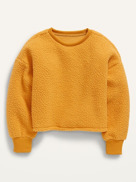 View large product image 1 of 1. Slouchy Sherpa Sweatshirt for Girls