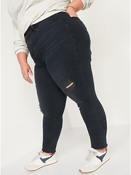 Curvy High-Waisted Button-Fly O.G. Straight Cut-Off Jeans for Women