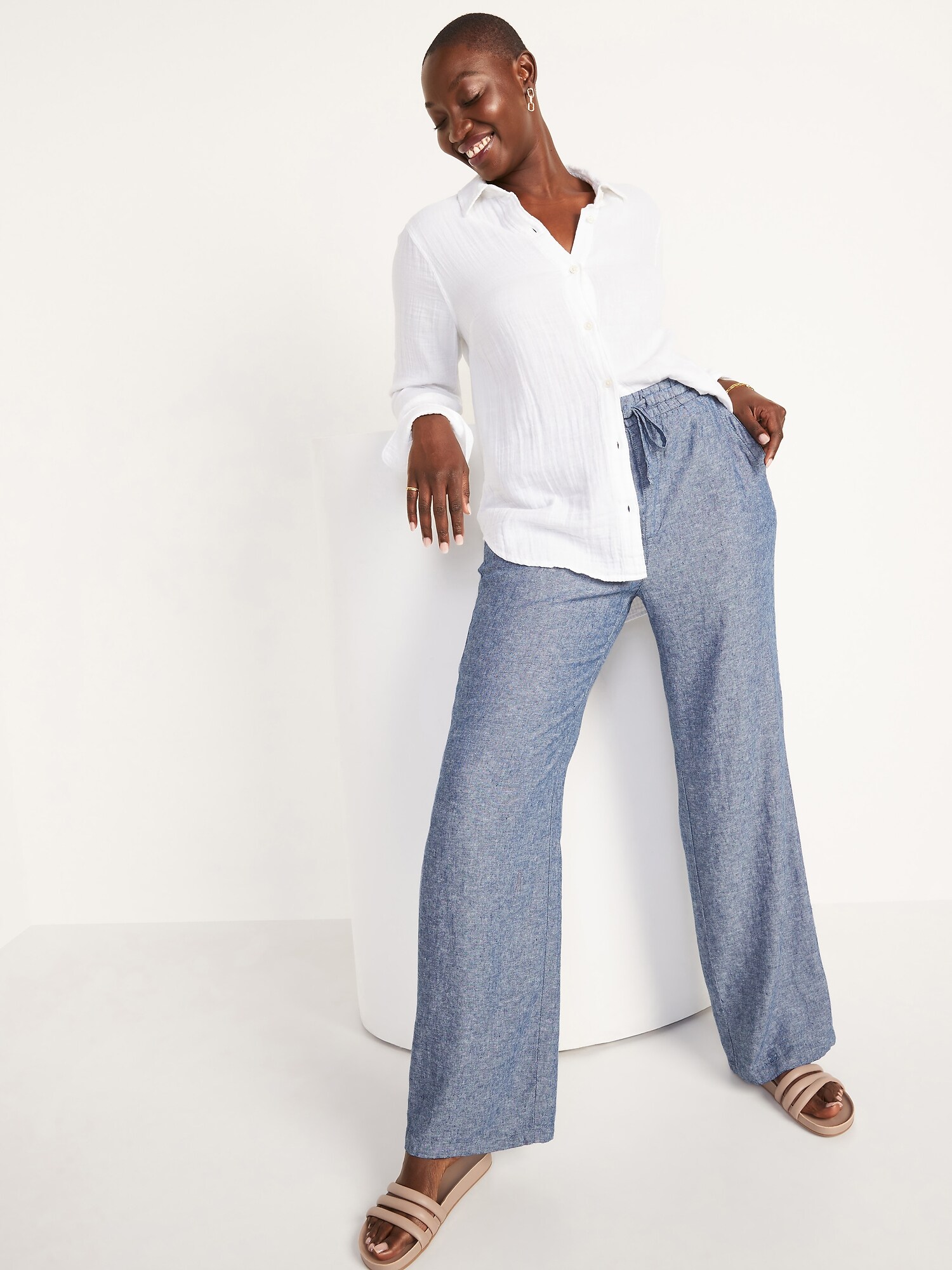 Belle Linen Plus Pants – The Inspired Wardrobe
