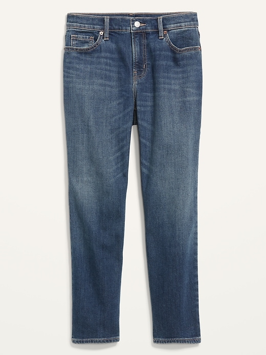 Image number 4 showing, Mid-Rise Built-In Warm Boyfriend Jeans for Women