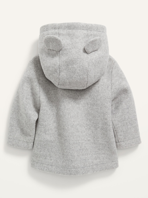 View large product image 2 of 3. Unisex Hooded Soft-Brushed Button-Front Coat for Baby