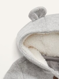 View large product image 3 of 3. Unisex Hooded Soft-Brushed Button-Front Coat for Baby