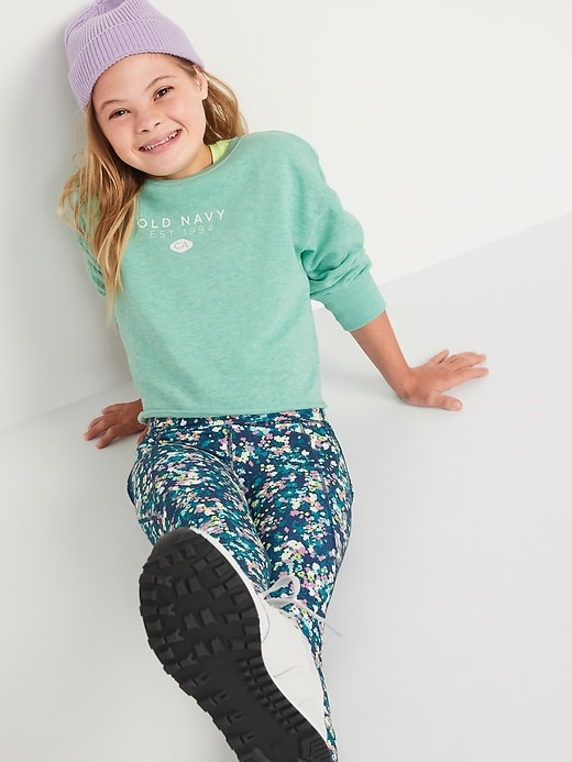 Old Navy Vintage Logo-Graphic Cropped Sweatshirt for Girls. 1