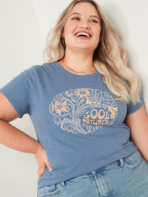 Voir une image plus grande du produit 1 de 1. T-shirt passe-partout à imprimé en tricot flammé pour Femme