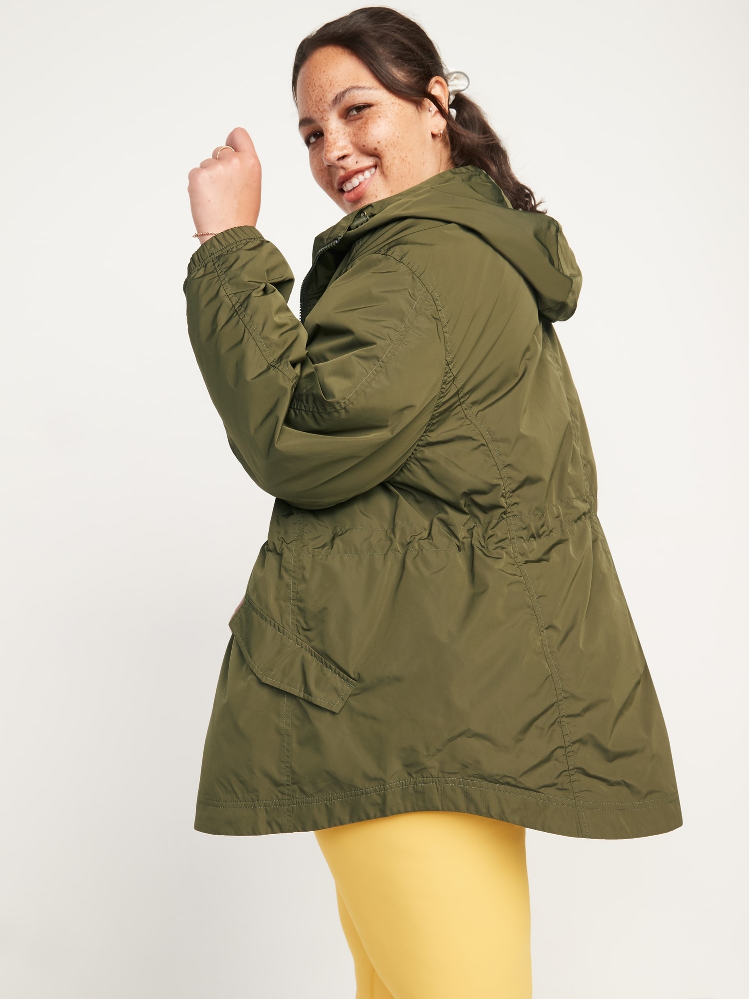 Khaki anorak outlet jacket women's