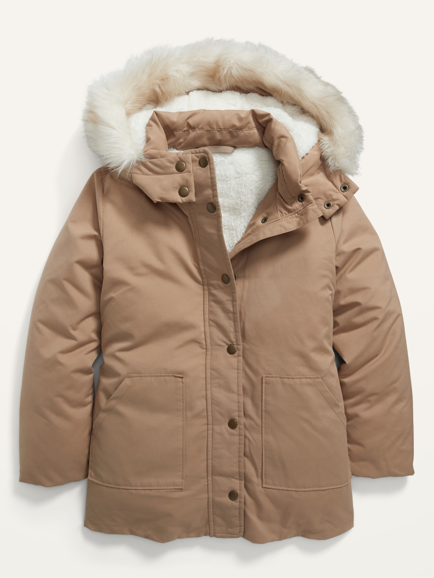 Girls jacket with fur hood hotsell