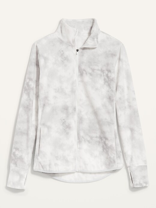 Image number 4 showing, Microfleece Mock-Neck Zip-Front Jacket for Women