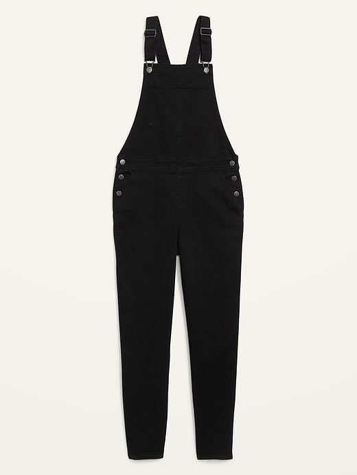 Image number 4 showing, O.G. Straight Black-Wash Jean Overalls for Women