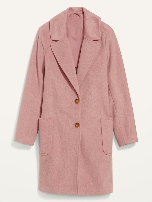 Image number 4 showing, Oversized Soft-Brushed Overcoat for Women