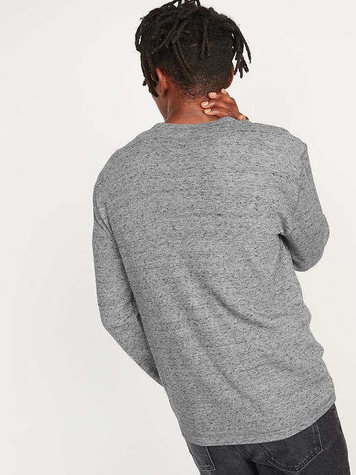 Soft-Washed Thermal-Knit Long-Sleeve T-Shirt for Men