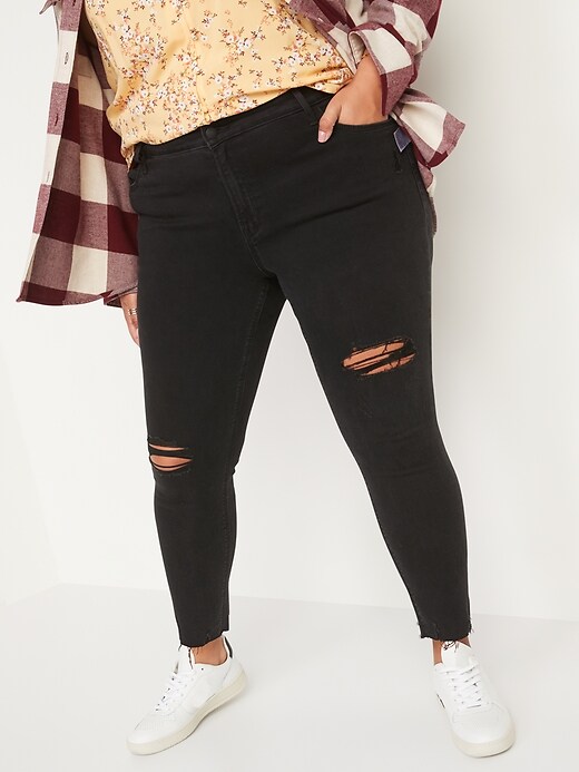 Image number 7 showing, Mid-Rise Raw-Edge Rockstar Ankle Jeans for Women 